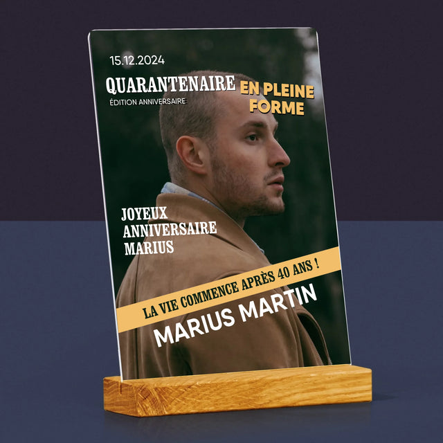 La Couverture De Magazine: Quarantenaire En Pleine Forme - Impression Sur Verre Acrylique