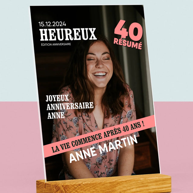 La Couverture De Magazine: La Quarantaine Heureuse - Impression Sur Verre Acrylique