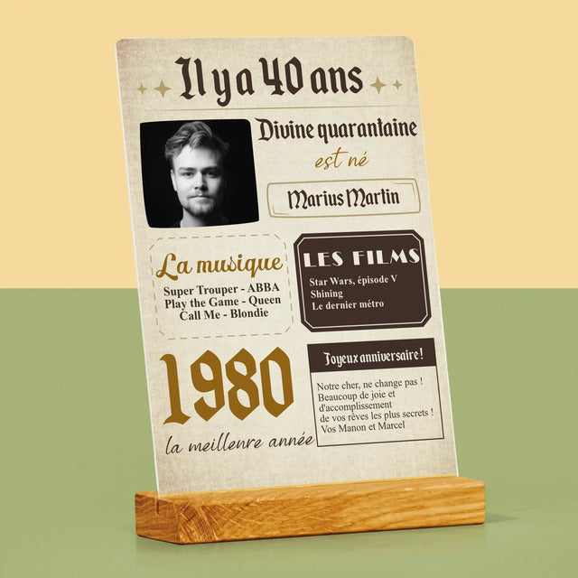 La Couverture De Magazine: Il Y A 40 Ans - Impression Sur Verre Acrylique