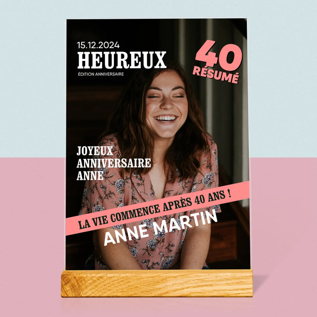 La Couverture De Magazine: La Quarantaine Heureuse - Impression Sur Verre Acrylique