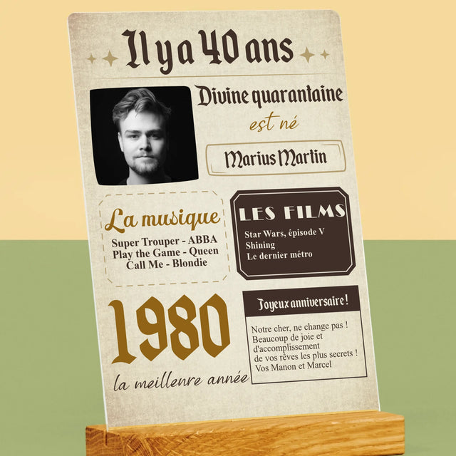 La Couverture De Magazine: Il Y A 40 Ans - Impression Sur Verre Acrylique
