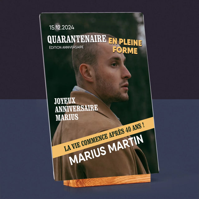 La Couverture De Magazine: Quarantenaire En Pleine Forme - Impression Sur Verre Acrylique