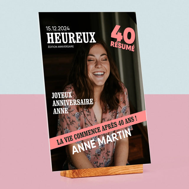 La Couverture De Magazine: La Quarantaine Heureuse - Impression Sur Verre Acrylique