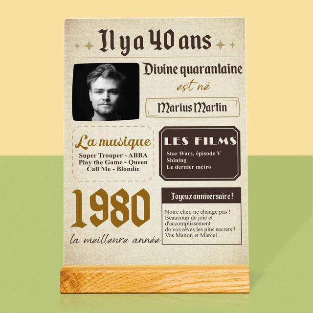 La Couverture De Magazine: Il Y A 40 Ans - Impression Sur Verre Acrylique