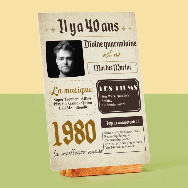 La Couverture De Magazine: Il Y A 40 Ans - Impression Sur Verre Acrylique