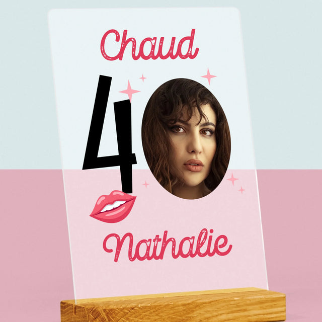 La Photo Et Un Texte: Chaud 40 - Impression Sur Verre Acrylique