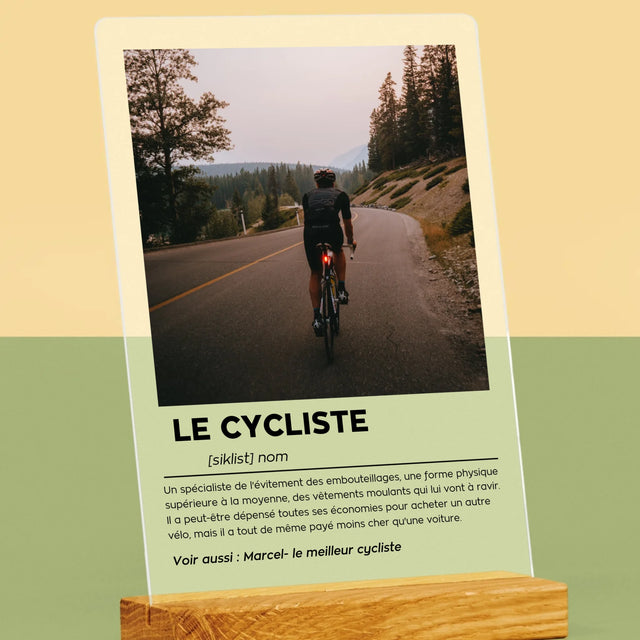 La Photo Et Un Texte: Cycliste - Définition - Impression Sur Verre Acrylique