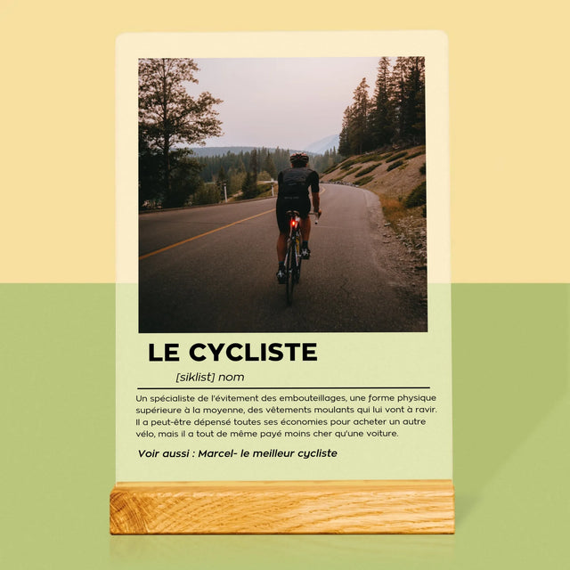 La Photo Et Un Texte: Cycliste - Définition - Impression Sur Verre Acrylique