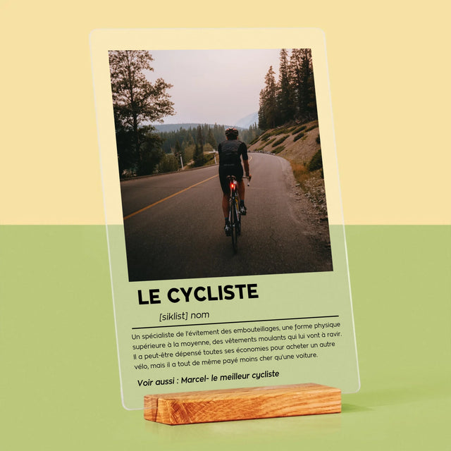La Photo Et Un Texte: Cycliste - Définition - Impression Sur Verre Acrylique