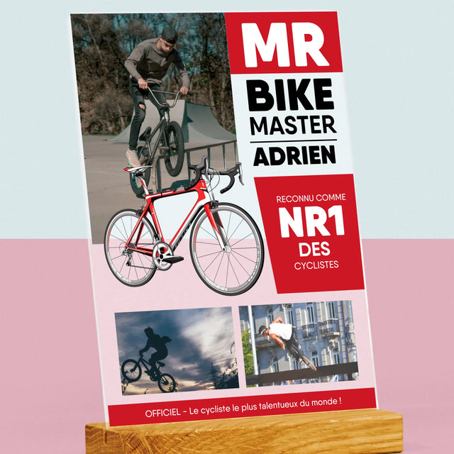 La Couverture De Magazine: Mr Bike Master - Impression Sur Verre Acrylique