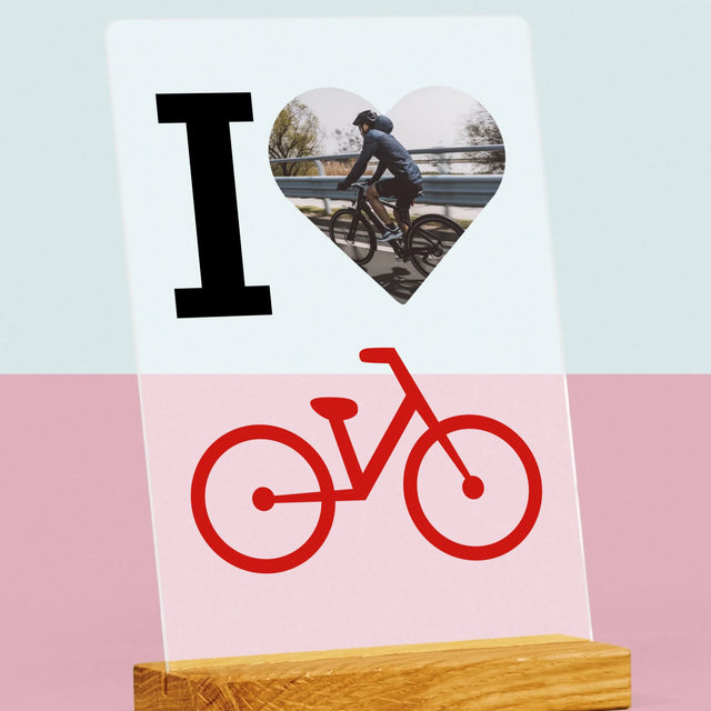 La Photo: I Love Vélo - Impression Sur Verre Acrylique