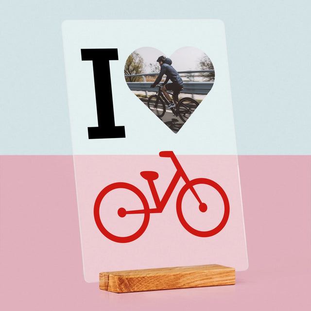 La Photo: I Love Vélo - Impression Sur Verre Acrylique