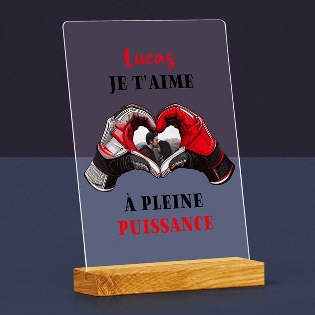 La Photo Et Un Texte: Je T'Aime À Pleine Puissance - Impression Sur Verre Acrylique