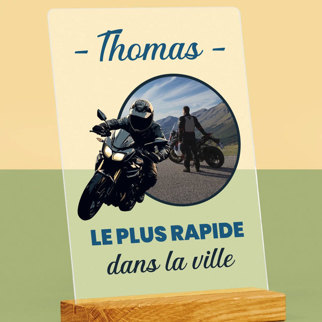 La Photo Et Un Texte: Le Plus Rapide Dans La Ville - Impression Sur Verre Acrylique