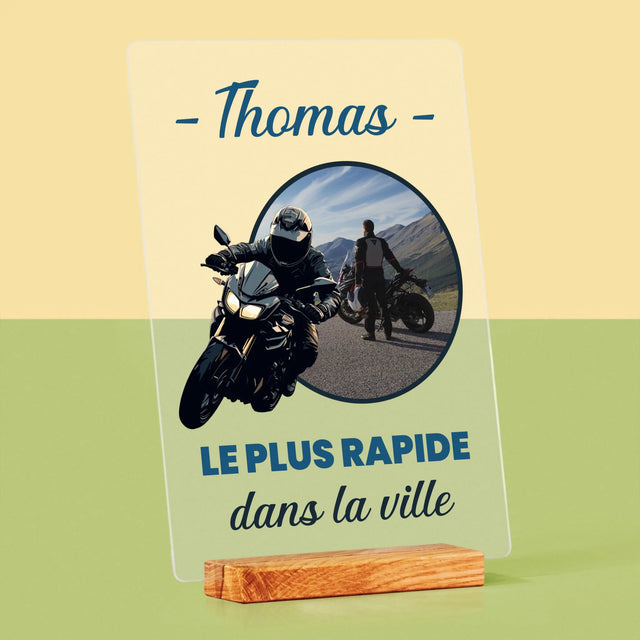 La Photo Et Un Texte: Le Plus Rapide Dans La Ville - Impression Sur Verre Acrylique