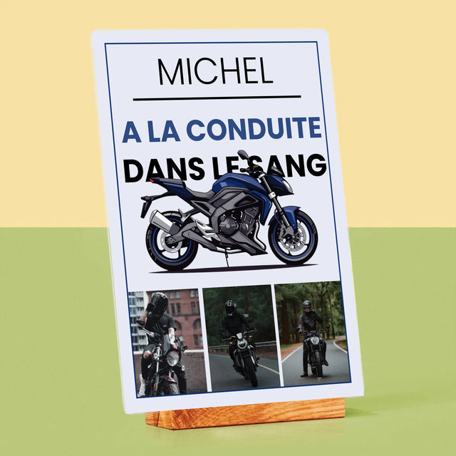 Le Collage Photo: La Conduite Dans Le Sang - Impression Sur Verre Acrylique