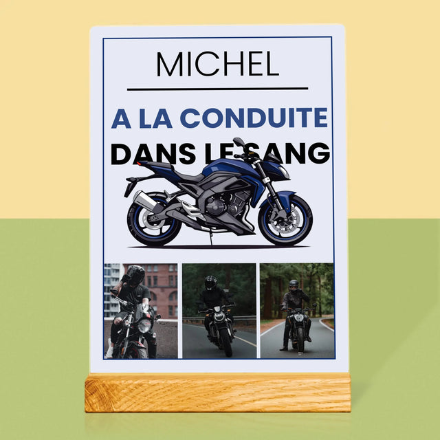 Le Collage Photo: La Conduite Dans Le Sang - Impression Sur Verre Acrylique