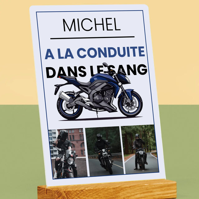 Le Collage Photo: La Conduite Dans Le Sang - Impression Sur Verre Acrylique