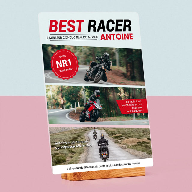 La Couverture De Magazine: Best Racer - Impression Sur Verre Acrylique