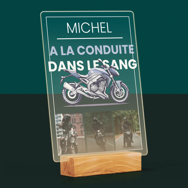 Le Collage Photo: La Conduite Dans Le Sang - Impression Sur Verre Acrylique