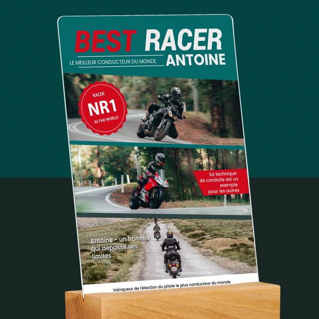 La Couverture De Magazine: Best Racer - Impression Sur Verre Acrylique