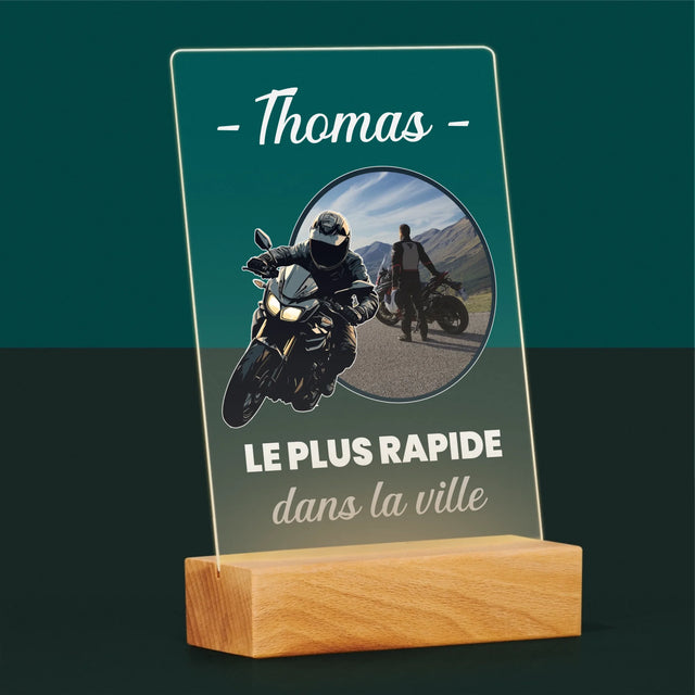 La Photo Et Un Texte: Le Plus Rapide Dans La Ville - Impression Sur Verre Acrylique