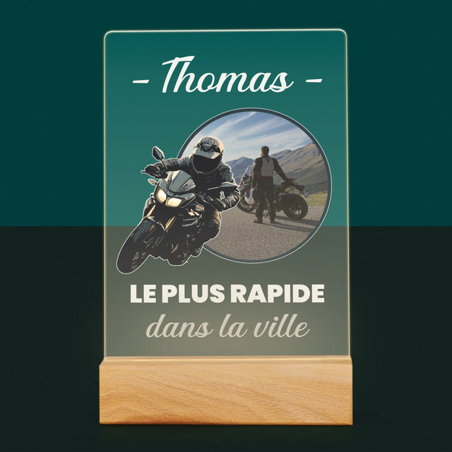 La Photo Et Un Texte: Le Plus Rapide Dans La Ville - Impression Sur Verre Acrylique