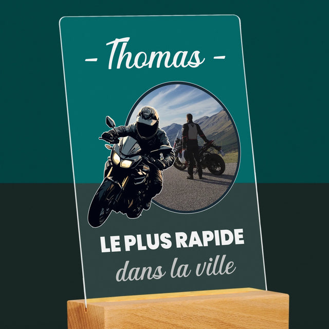 La Photo Et Un Texte: Le Plus Rapide Dans La Ville - Impression Sur Verre Acrylique