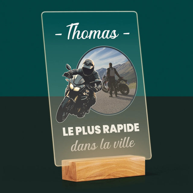 La Photo Et Un Texte: Le Plus Rapide Dans La Ville - Impression Sur Verre Acrylique