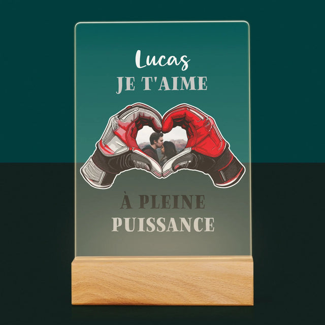 La Photo Et Un Texte: Je T'Aime À Pleine Puissance - Impression Sur Verre Acrylique