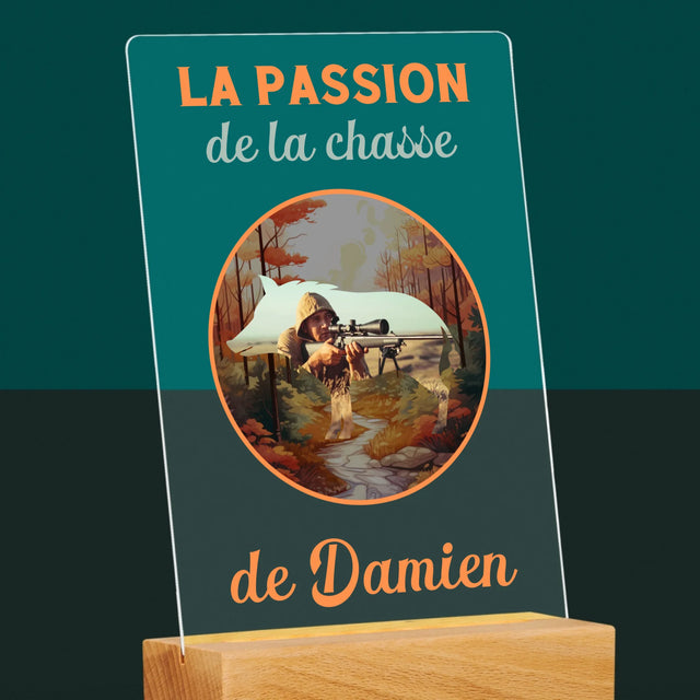 La Photo Et Un Texte: La Passion De La Chasse - Impression Sur Verre Acrylique