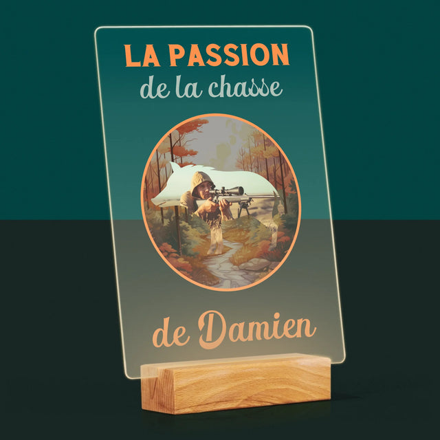 La Photo Et Un Texte: La Passion De La Chasse - Impression Sur Verre Acrylique