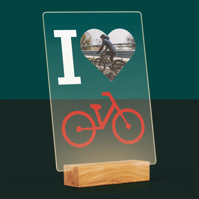 La Photo: I Love Vélo - Impression Sur Verre Acrylique