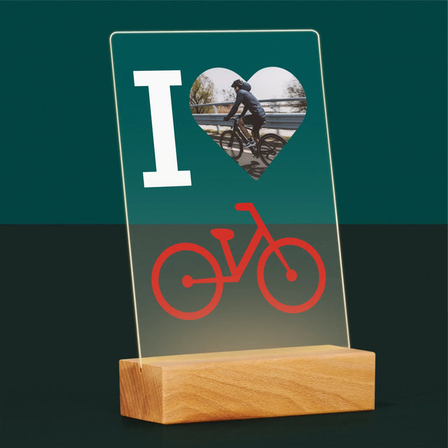 La Photo: I Love Vélo - Impression Sur Verre Acrylique
