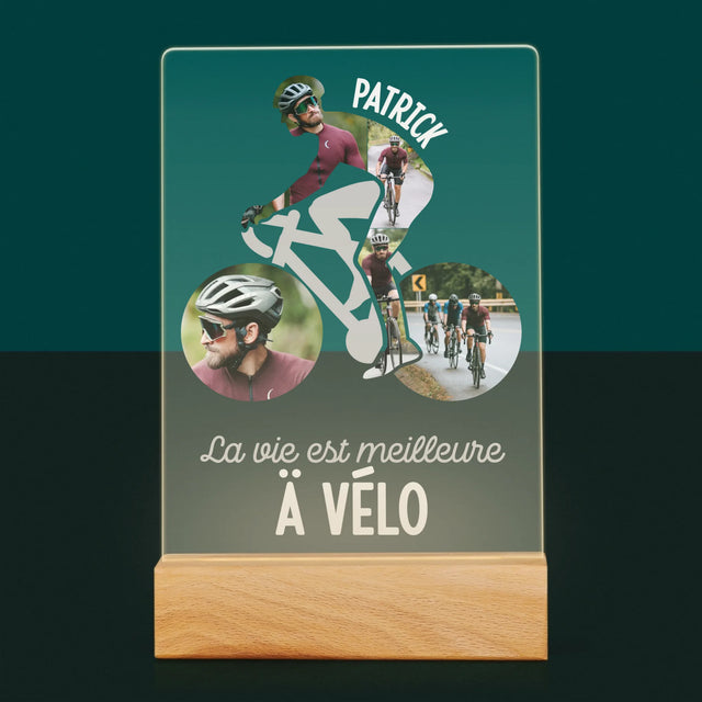 Forme Des Photos: La Vie Est Meilleure À Vélo - Impression Sur Verre Acrylique