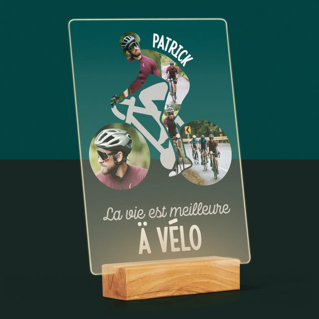 Forme Des Photos: La Vie Est Meilleure À Vélo - Impression Sur Verre Acrylique