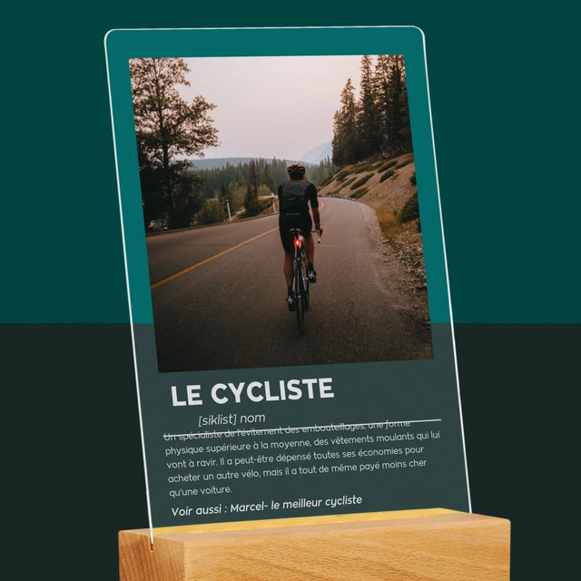 La Photo Et Un Texte: Cycliste - Définition - Impression Sur Verre Acrylique