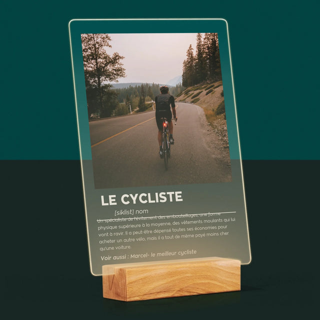 La Photo Et Un Texte: Cycliste - Définition - Impression Sur Verre Acrylique