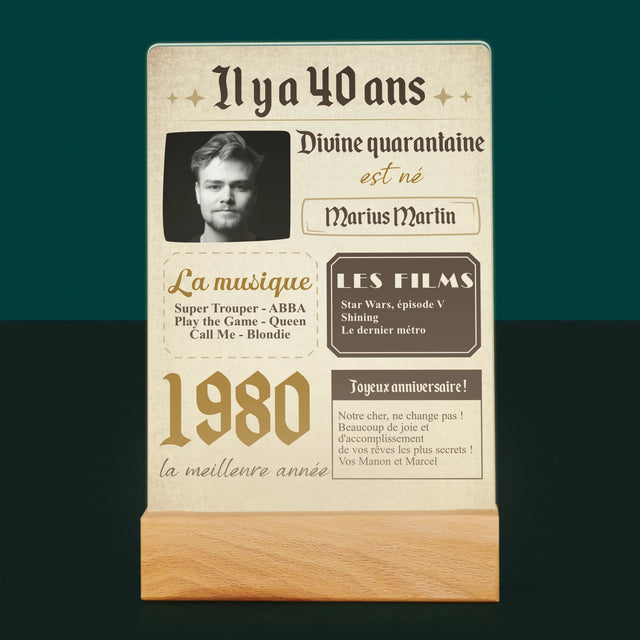 La Couverture De Magazine: Il Y A 40 Ans - Impression Sur Verre Acrylique