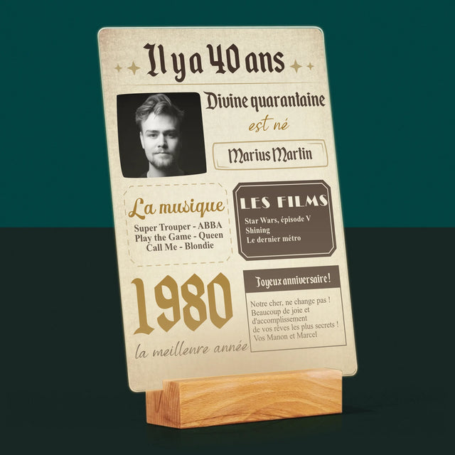 La Couverture De Magazine: Il Y A 40 Ans - Impression Sur Verre Acrylique