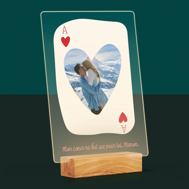 La Photo Et Un Texte: Carte De Saint-Valentin - Impression Sur Verre Acrylique
