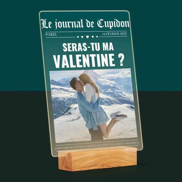 La Couverture De Magazine: Journal De La Saint-Valentin - Impression Sur Verre Acrylique