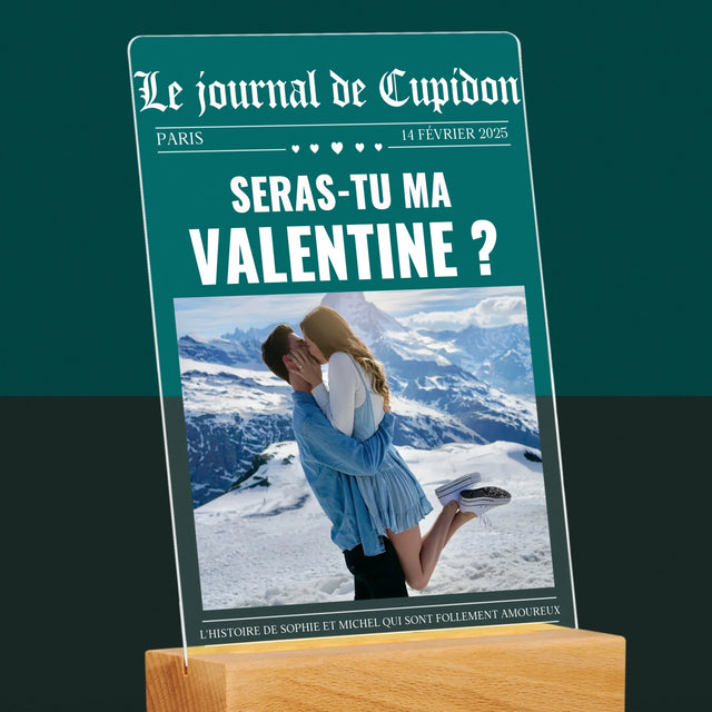 La Couverture De Magazine: Journal De La Saint-Valentin - Impression Sur Verre Acrylique