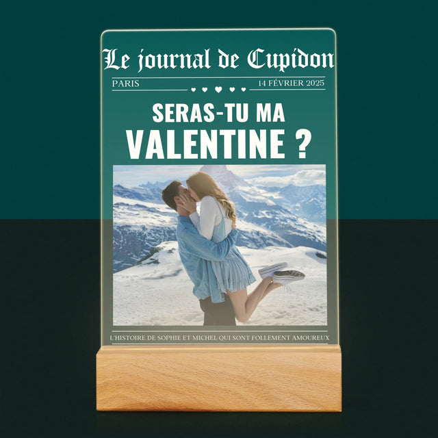 La Couverture De Magazine: Journal De La Saint-Valentin - Impression Sur Verre Acrylique
