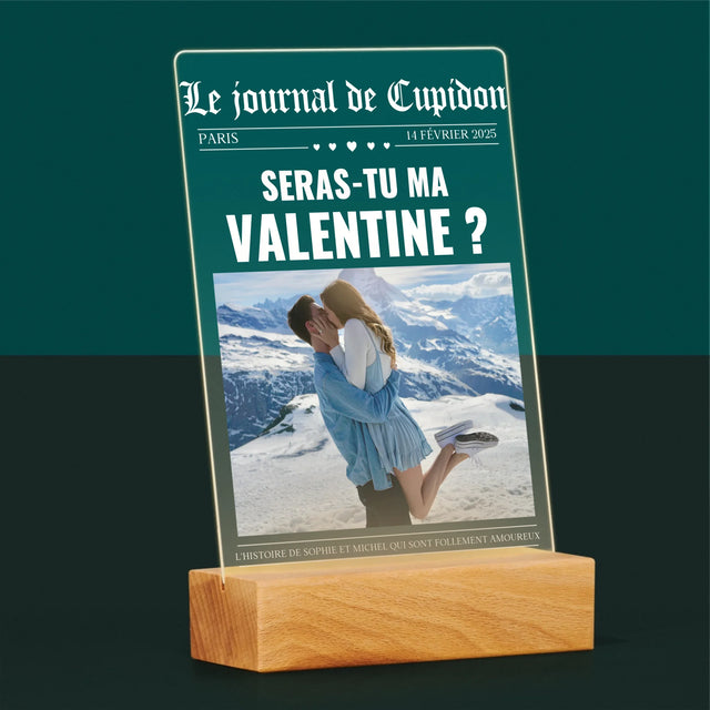 La Couverture De Magazine: Journal De La Saint-Valentin - Impression Sur Verre Acrylique