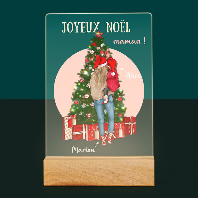 La Création Du Personnage: Joyeux Noël Maman - Impression Sur Verre Acrylique