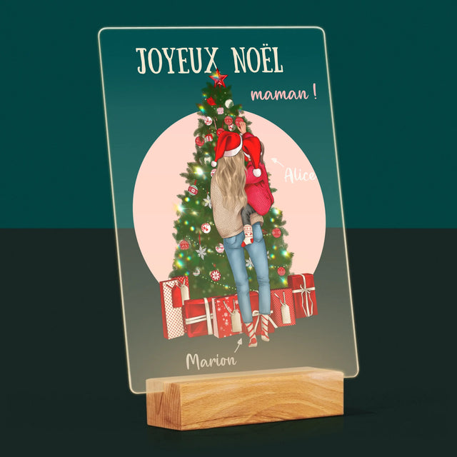 La Création Du Personnage: Joyeux Noël Maman - Impression Sur Verre Acrylique