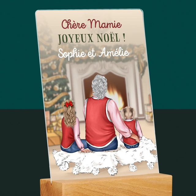 La Création Du Personnage: Chère Mamie Joyeux Noël - Impression Sur Verre Acrylique