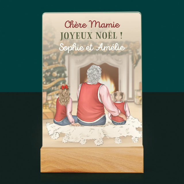 La Création Du Personnage: Chère Mamie Joyeux Noël - Impression Sur Verre Acrylique