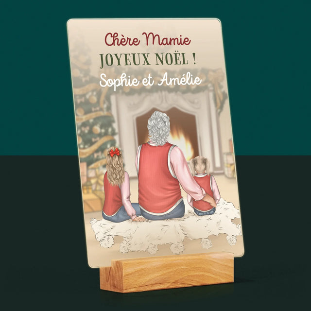 La Création Du Personnage: Chère Mamie Joyeux Noël - Impression Sur Verre Acrylique